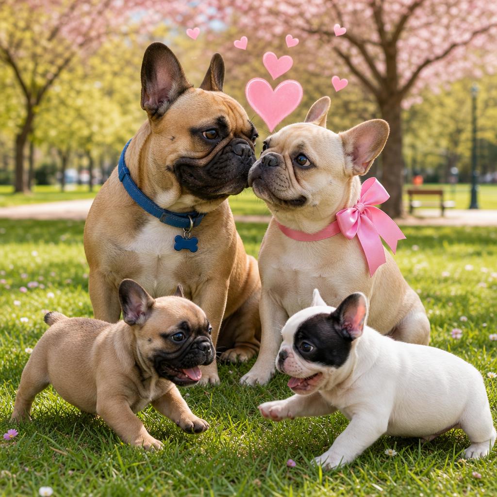 French Bulldogs in love