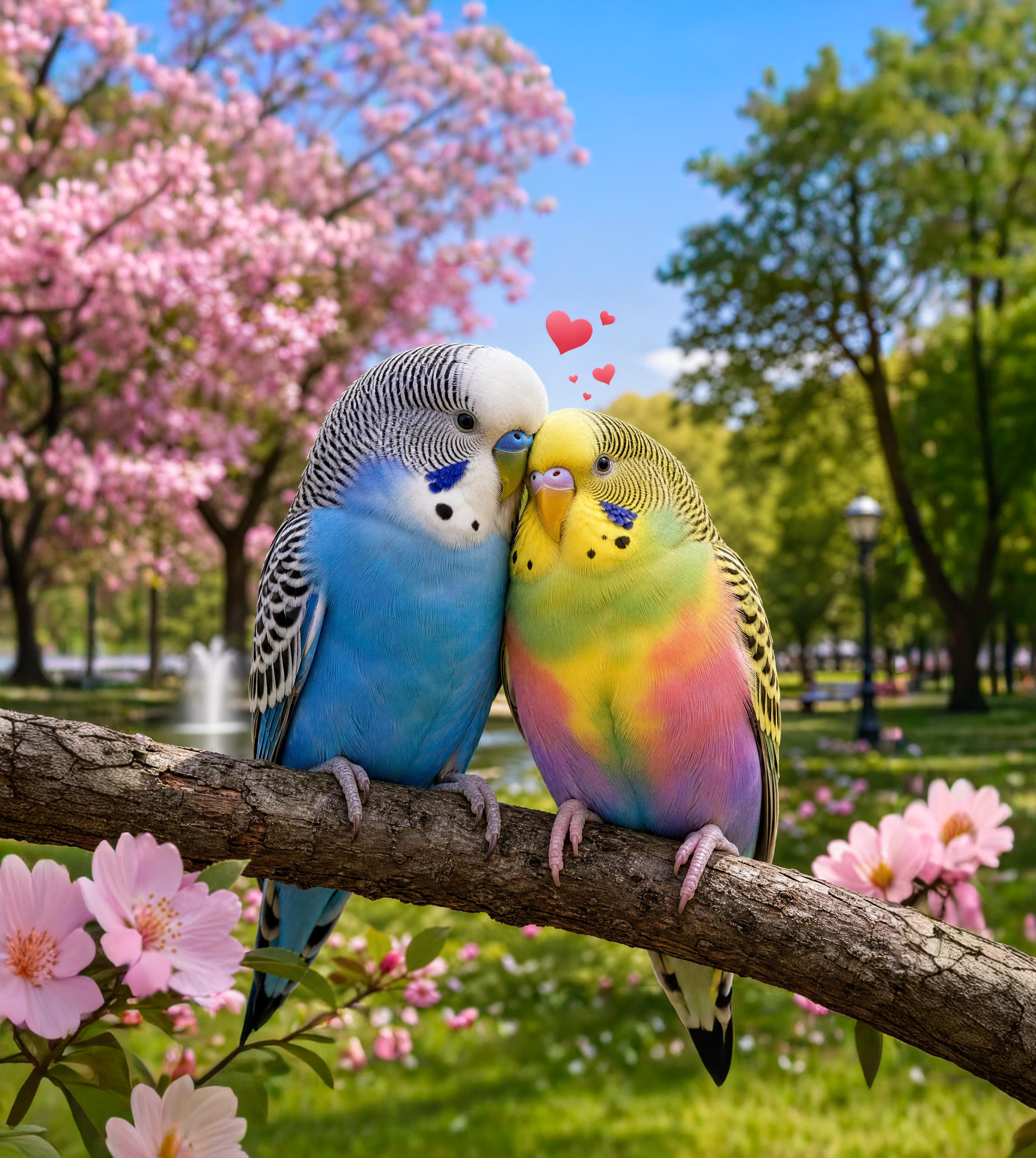 Budgies in love