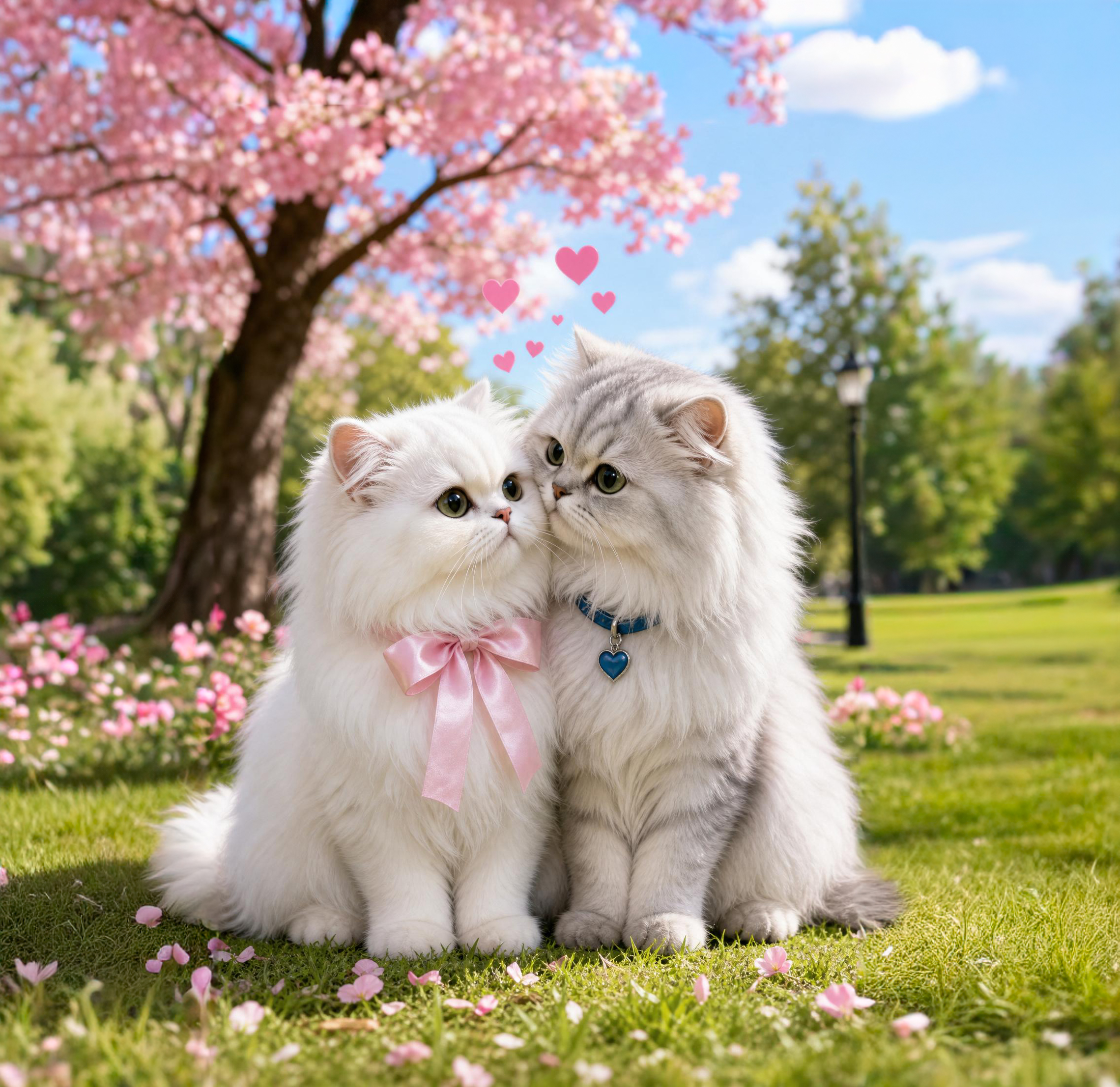 Persian cats in love