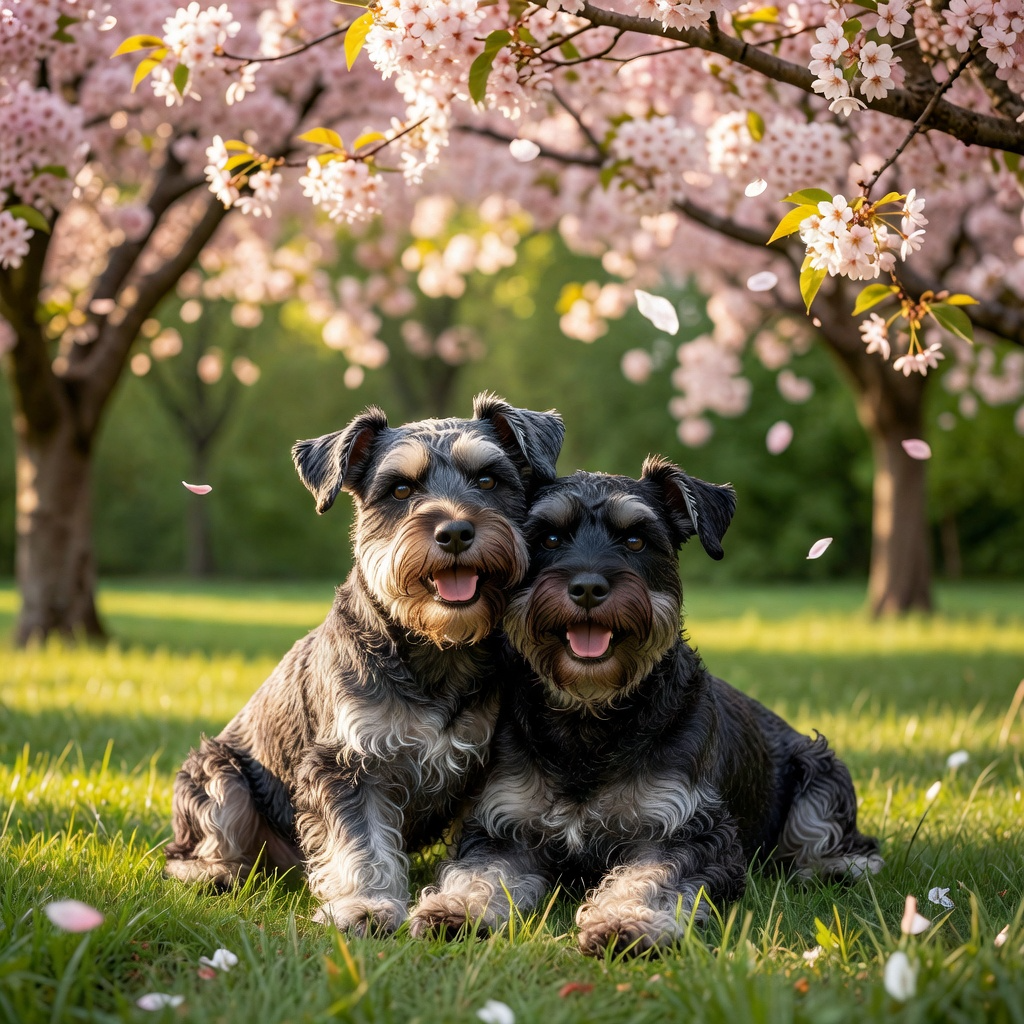 Schnauzers in love